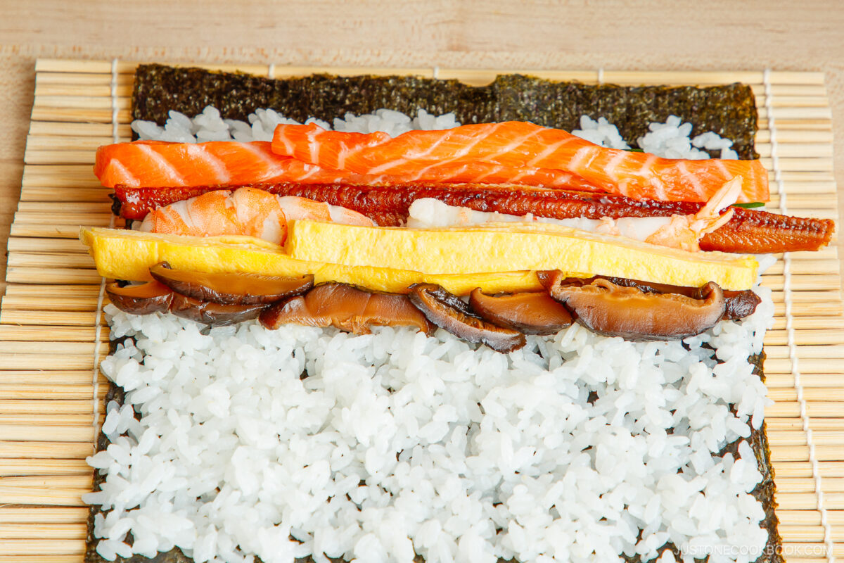 Place the salmon on top.