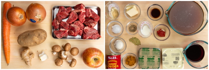 Japanese Beef Curry Ingredients