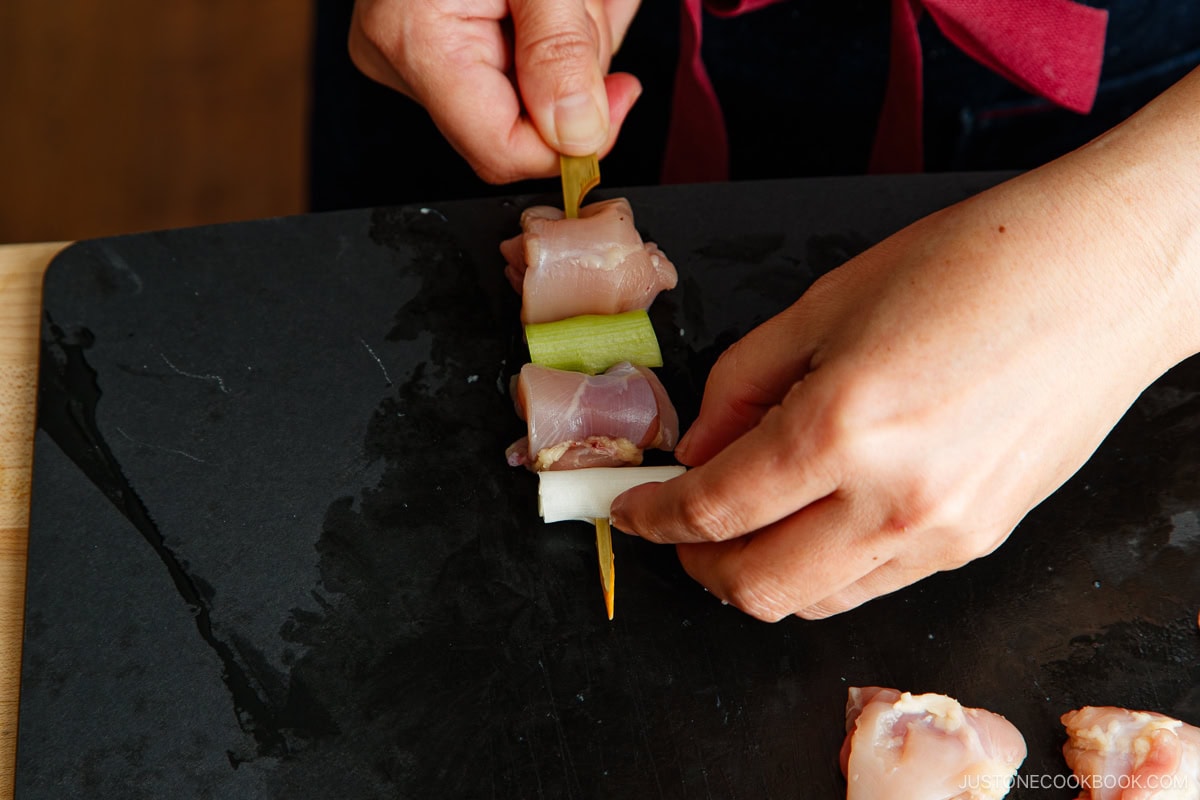 Yakitori chicken skewers