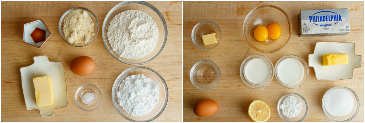 Baked Cheese Tarts Ingredients