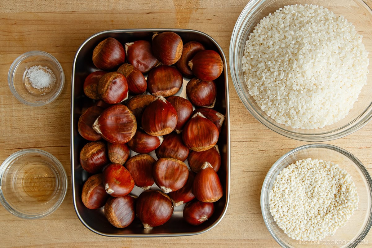 Chestnut Rice (Kuri Gohan) Ingredients