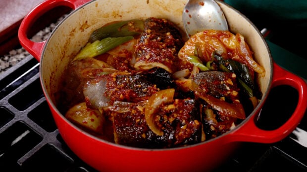 Korean style braised black cod