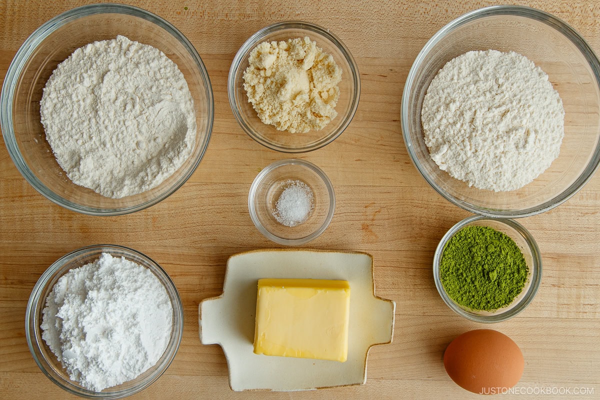 Matcha Checkerboard Cookies Ingredients