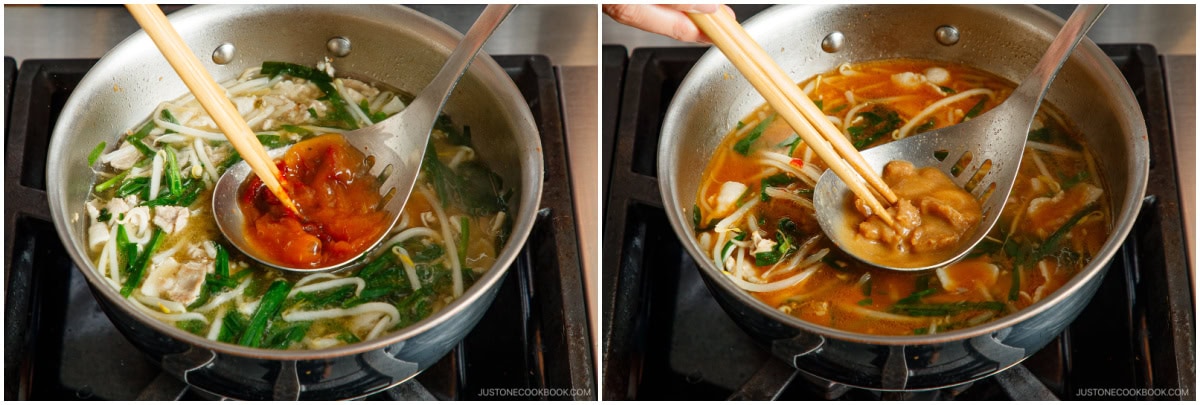 Pork and Bean Sprout Miso Soup 7 & 8