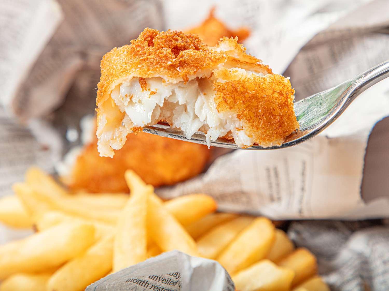 A bite of British Fish and chips