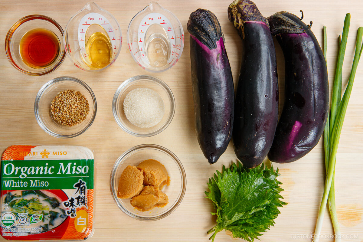 Miso Glazed Eggplant Ingredients