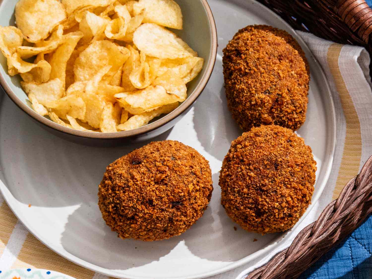 Overhead view of scotch eggs