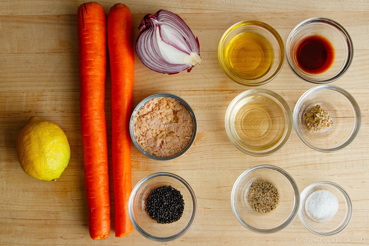 Carrot and Tuna Salad Ingredients