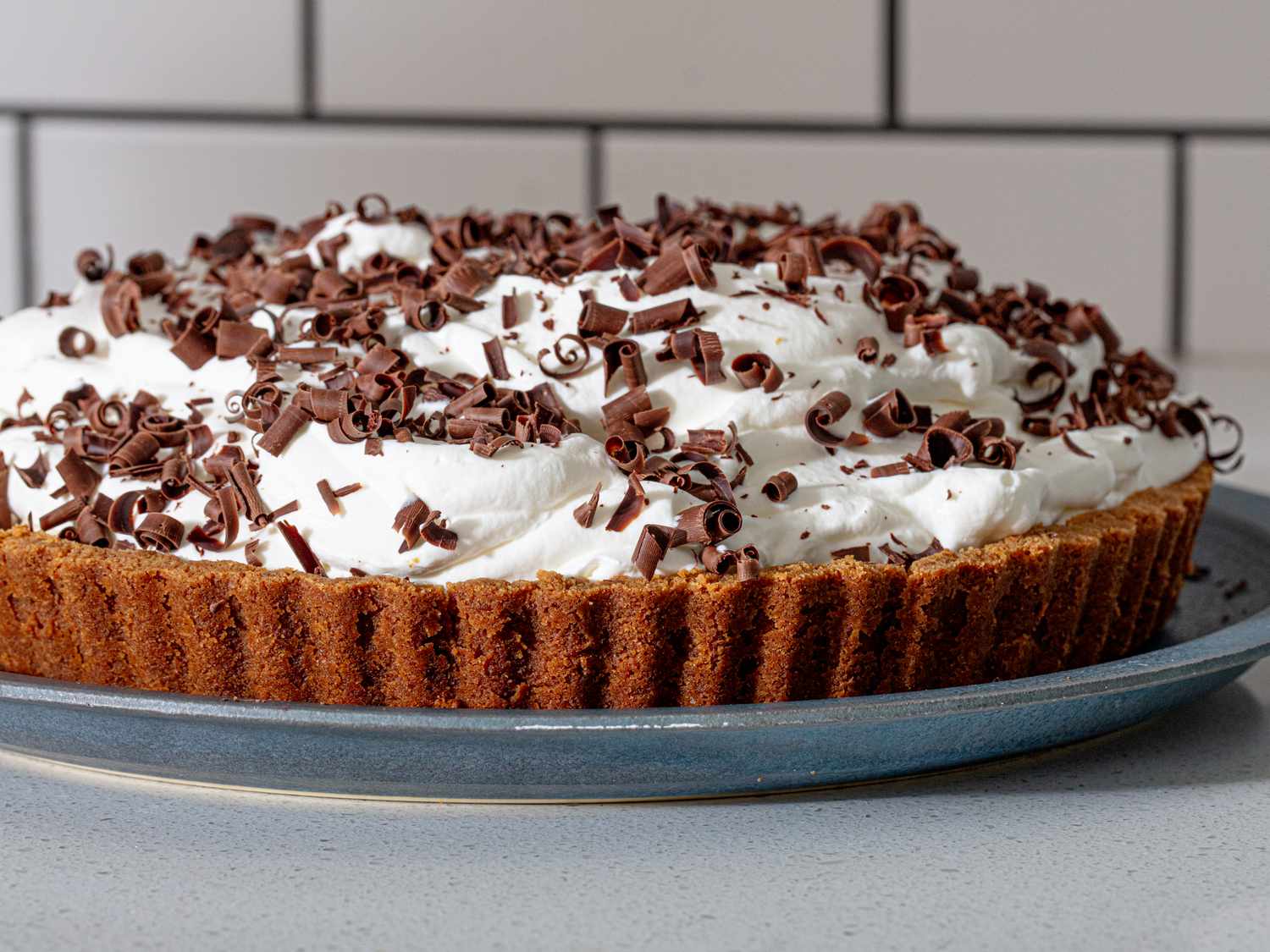 Banoffee pie on a plate.