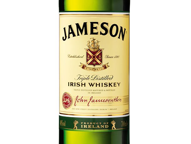 A bottle of Jameson Irish Whiskey