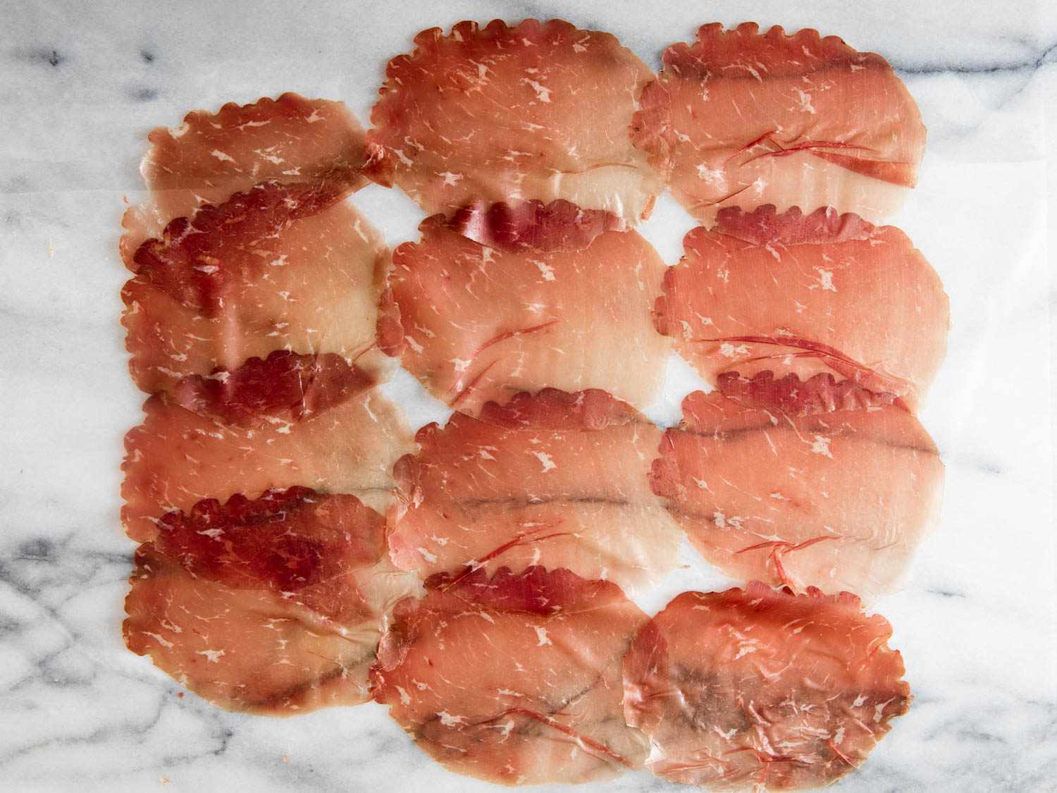 paper-thin slices of bresaola