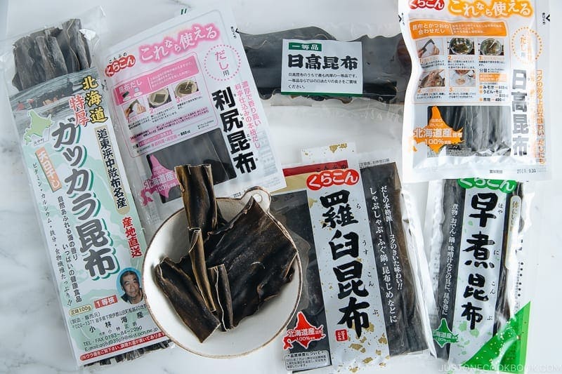 different types of kombu kelp