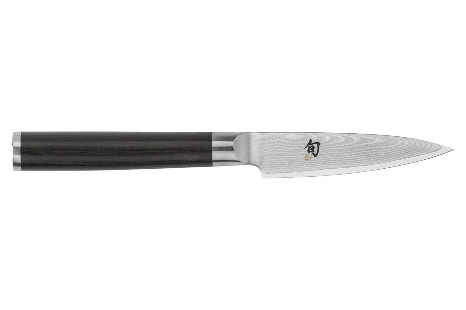 Shun Classic 3.5" Paring Knife, Handcrafted Japanese Vegetable & Fruit Knife, VG-MAX Core with Damascus Stainless Steel Cladding, Pakkawood Handle, Small Kitchen Tool for Peeling, Coring & Cutting