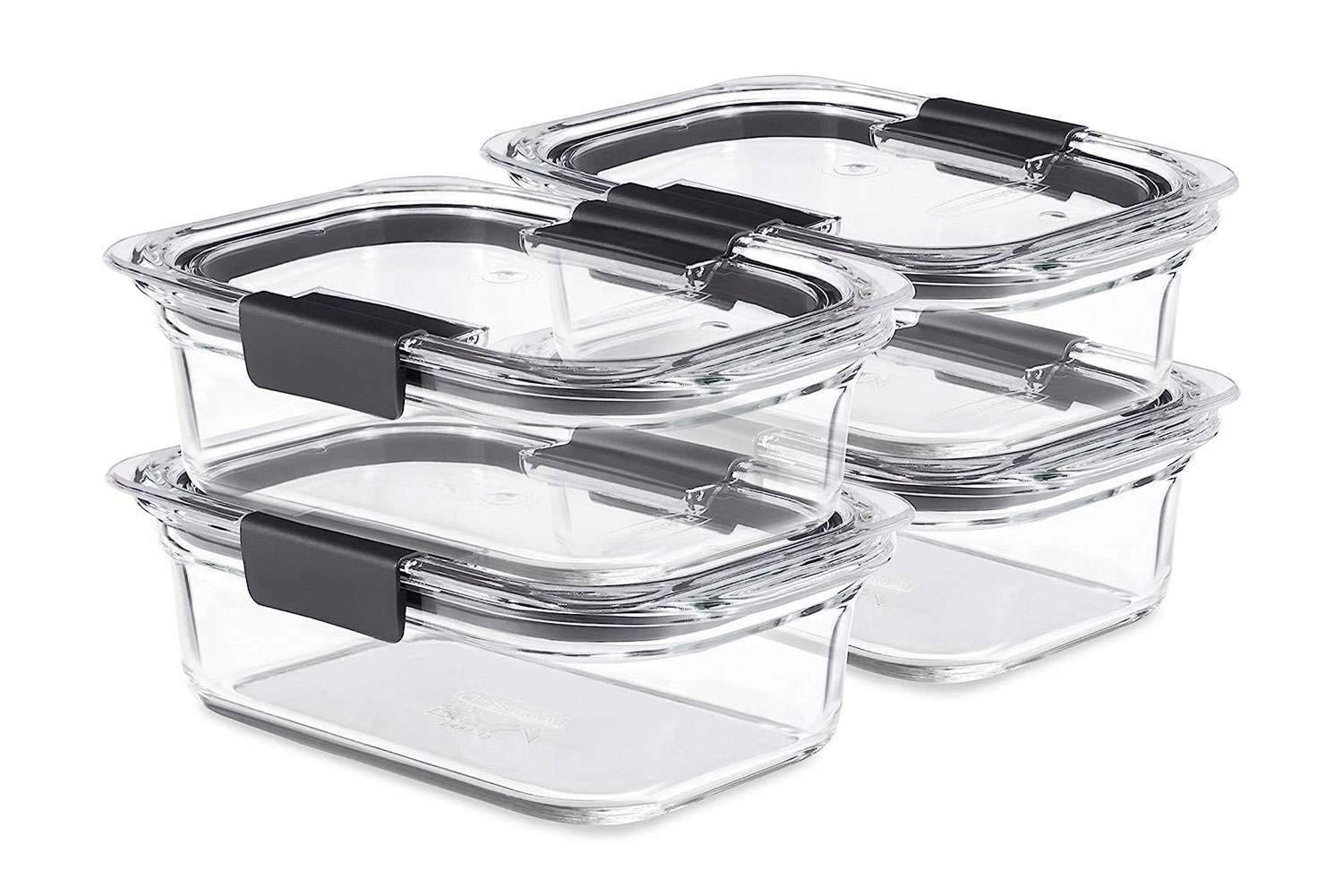 Amazon Rubbermaid Brilliance Glass Storage 3.2-Cup Food Containers with Lids