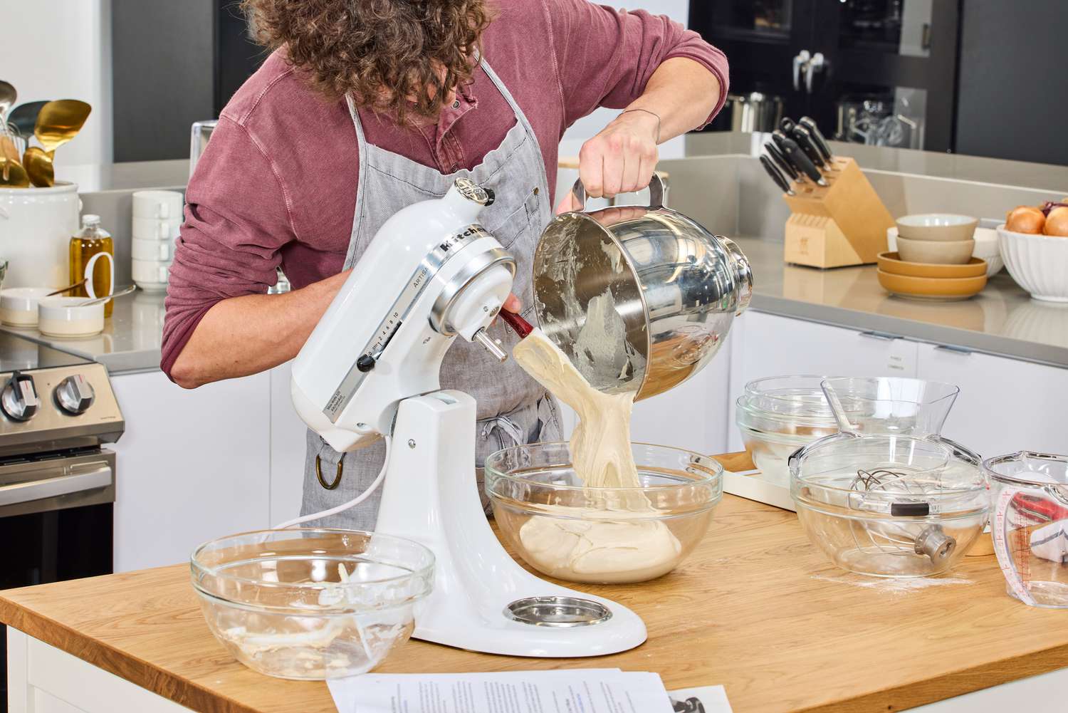 KitchenAid Artisan Series bowl being emptied by tested
