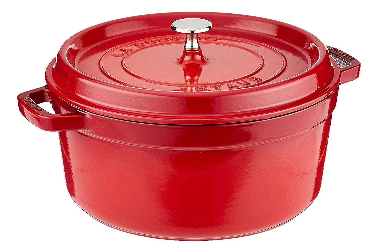 Staub Cast Iron 5.5-qt Round Cocotte - Cherry