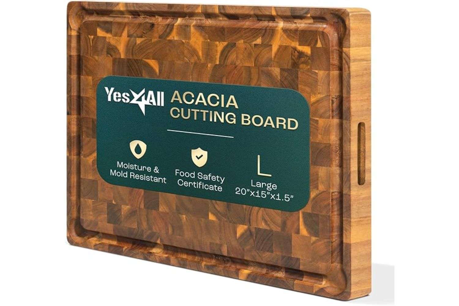 Yes4All Durable Acacia Cutting Board